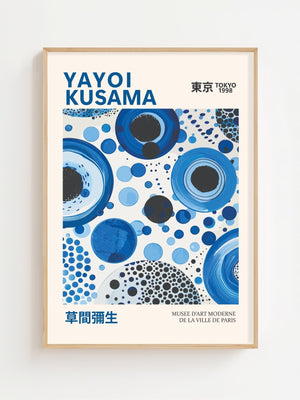 Yayoi Kusama - Blue Circles Plakat - 21 x 29.7 cm - Nellastore