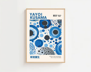 Yayoi Kusama - Blue Circles Plakat - 21 x 29.7 cm - Nellastore