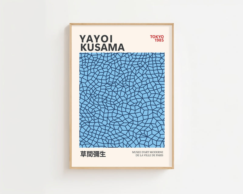 Yayoi Kusama - Blue Infinity Objects Plakat - 21 x 29.7 cm - Nellastore