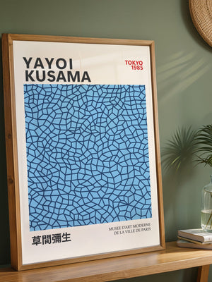Yayoi Kusama - Blue Infinity Objects Plakat - 21 x 29.7 cm - Nellastore