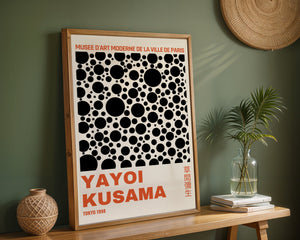 Yayoi Kusama - Bold Contrast Dot Field Plakat - 21 x 29.7 cm (A4) - Nellastore
