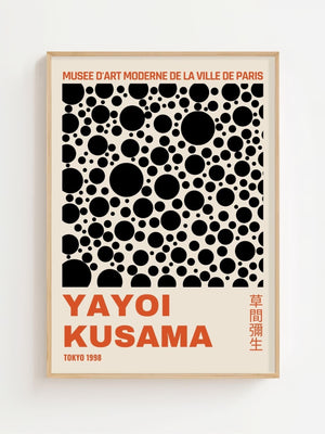 Yayoi Kusama - Bold Contrast Dot Field Plakat - 21 x 29.7 cm (A4) - Nellastore