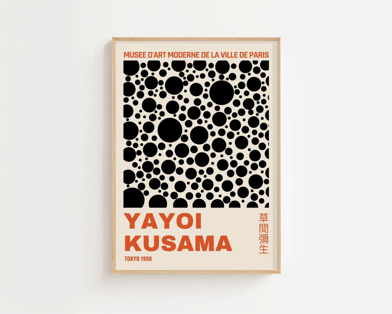 Yayoi Kusama - Bold Contrast Dot Field Plakat - 21 x 29.7 cm (A4) - Nellastore