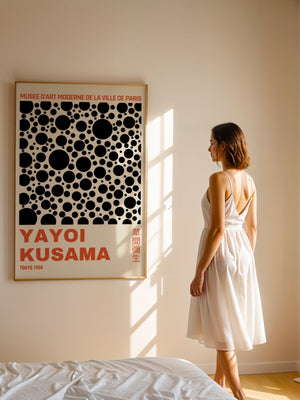 Yayoi Kusama - Bold Contrast Dot Field Plakat - 21 x 29.7 cm (A4) - Nellastore