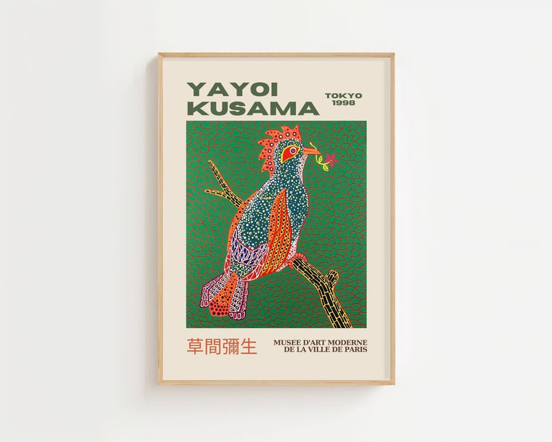 Yayoi Kusama - Colorful Bird Infinity Plakat - 21 x 29.7 cm (A4) - Nellastore