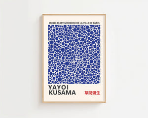 Yayoi Kusama - Dark Blue Infinity Dots Plakat - 21 x 29.7 cm - Nellastore
