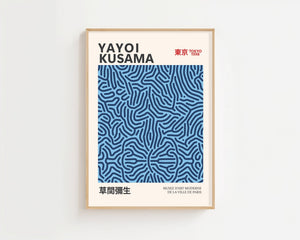 Yayoi Kusama - Dark Blue Infinity Maze Plakat - 21 x 29.7 cm - Nellastore