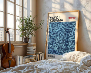 Yayoi Kusama - Dark Blue Infinity Maze Plakat - 21 x 29.7 cm - Nellastore
