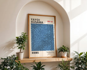 Yayoi Kusama - Dark Blue Infinity Maze Plakat - 21 x 29.7 cm - Nellastore