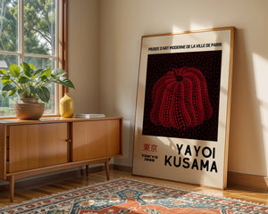 Yayoi Kusama - Deep Red Pumpkin Core Plakat - 21 x 29.7 cm (A4) - Nellastore