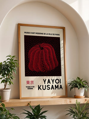 Yayoi Kusama - Deep Red Pumpkin Core Plakat - 21 x 29.7 cm (A4) - Nellastore