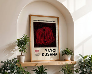 Yayoi Kusama - Deep Red Pumpkin Core Plakat - 21 x 29.7 cm (A4) - Nellastore