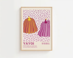 Yayoi Kusama - Dual Pumpkin Harmony Plakat - 21 x 29.7 cm (A4) - Nellastore