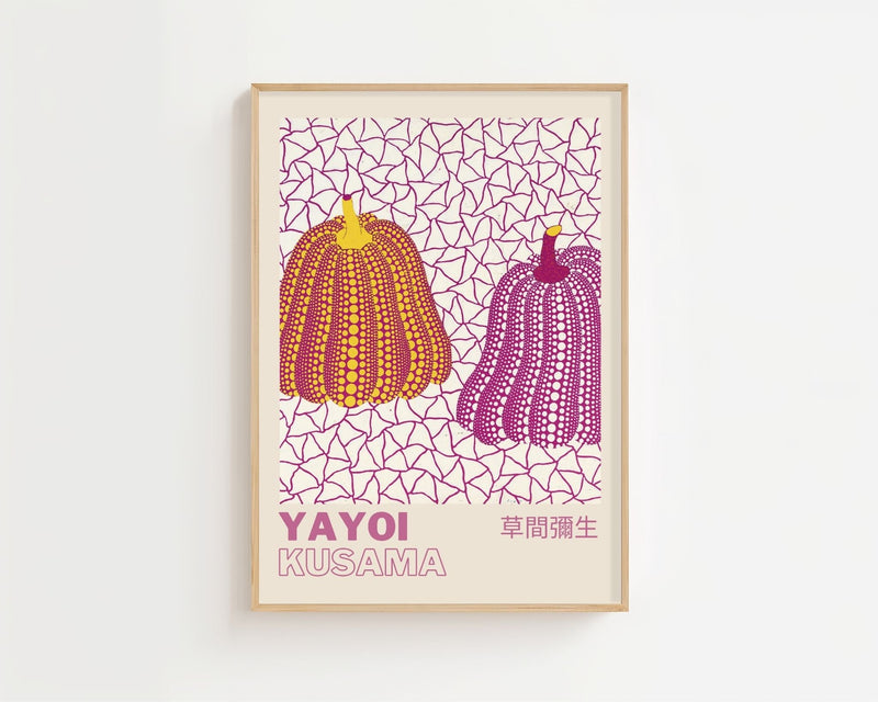 Yayoi Kusama - Dual Pumpkin Harmony Plakat - 21 x 29.7 cm (A4) - Nellastore