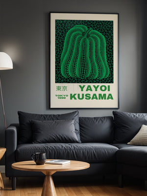 Yayoi Kusama - Emerald Net Pumpkin Plakat - 21 x 29.7 cm (A4) - Nellastore