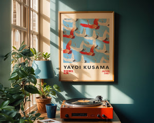 Yayoi Kusama - Flying Cranes Plakat - 21 x 29.7 cm - Nellastore