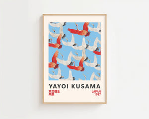 Yayoi Kusama - Flying Cranes Plakat - 21 x 29.7 cm - Nellastore