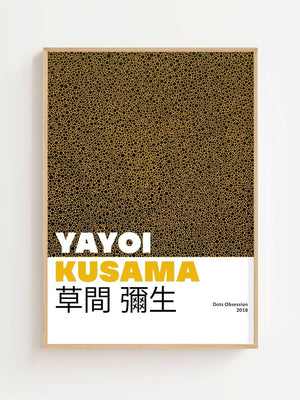 Yayoi Kusama - Golden Micro Dot Universe Plakat - 21 x 29.7 cm (A4) - Nellastore