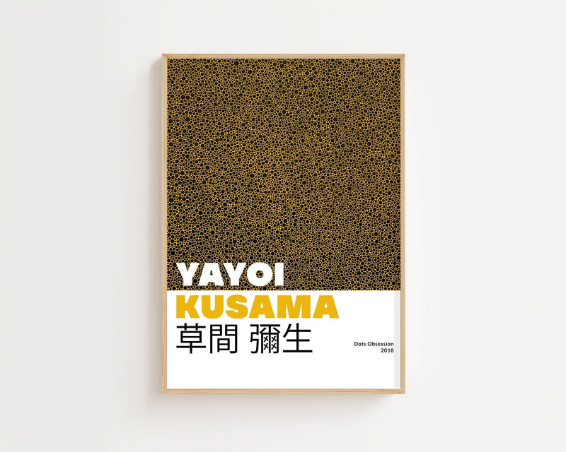 Yayoi Kusama - Golden Micro Dot Universe Plakat - 21 x 29.7 cm (A4) - Nellastore