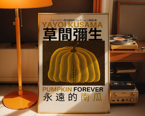 Yayoi Kusama - Golden Pumpkin Eternity Plakat - 21 x 29.7 cm (A4) - Nellastore