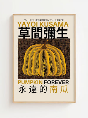 Yayoi Kusama - Golden Pumpkin Eternity Plakat - 21 x 29.7 cm (A4) - Nellastore