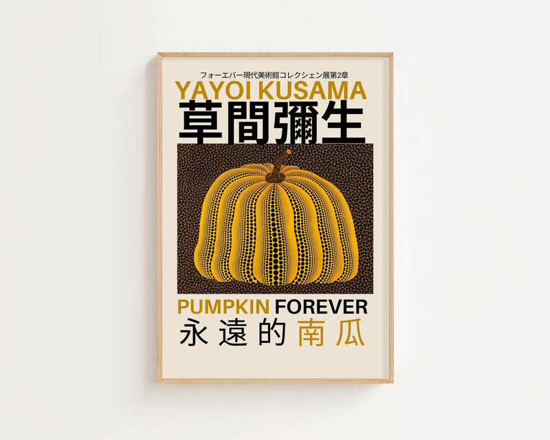 Yayoi Kusama - Golden Pumpkin Eternity Plakat - 21 x 29.7 cm (A4) - Nellastore