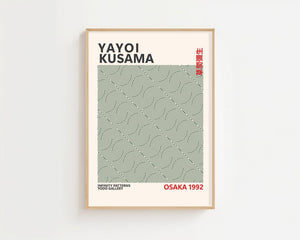 Yayoi Kusama - Green Infinity Clouds Plakat - 21 x 29.7 cm - Nellastore