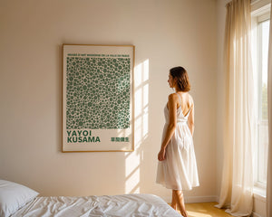 Yayoi Kusama - Green Infinity Dots Plakat - 21 x 29.7 cm - Nellastore