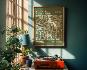 Yayoi Kusama - Green Infinity Lines Plakat II - 21 x 29.7 cm - Nellastore
