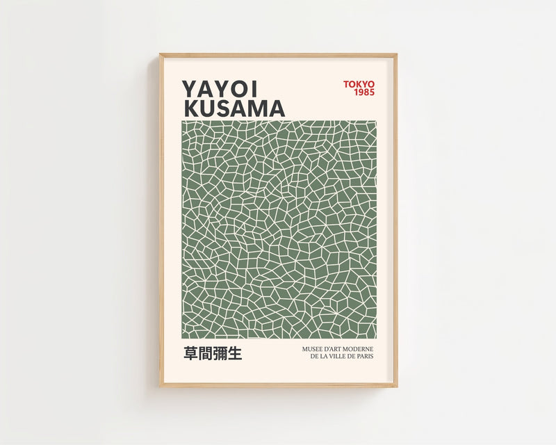 Yayoi Kusama - Green Infinity Objects Plakat - 21 x 29.7 cm - Nellastore