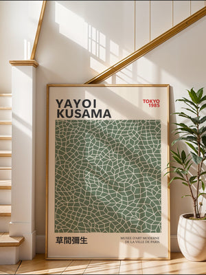 Yayoi Kusama - Green Infinity Objects Plakat - 21 x 29.7 cm - Nellastore
