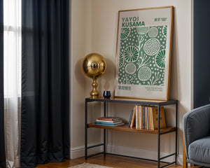 Yayoi Kusama - Green Microorganism Plakat - 21 x 29.7 cm - Nellastore