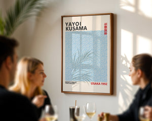 Yayoi Kusama - Light Blue Infinity Circles Plakat - 21 x 29.7 cm - Nellastore