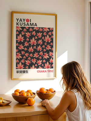 Yayoi Kusama - Maple Leaves Plakat - 21 x 29.7 cm - Nellastore