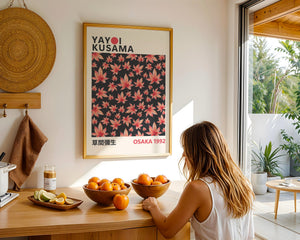 Yayoi Kusama - Maple Leaves Plakat - 21 x 29.7 cm - Nellastore