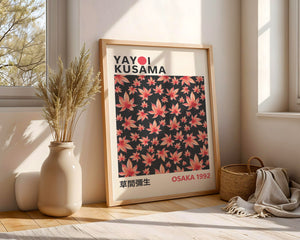 Yayoi Kusama - Maple Leaves Plakat - 21 x 29.7 cm - Nellastore