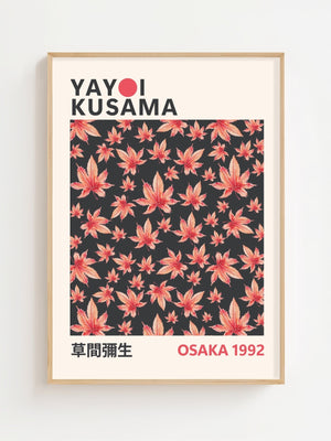 Yayoi Kusama - Maple Leaves Plakat - 21 x 29.7 cm - Nellastore