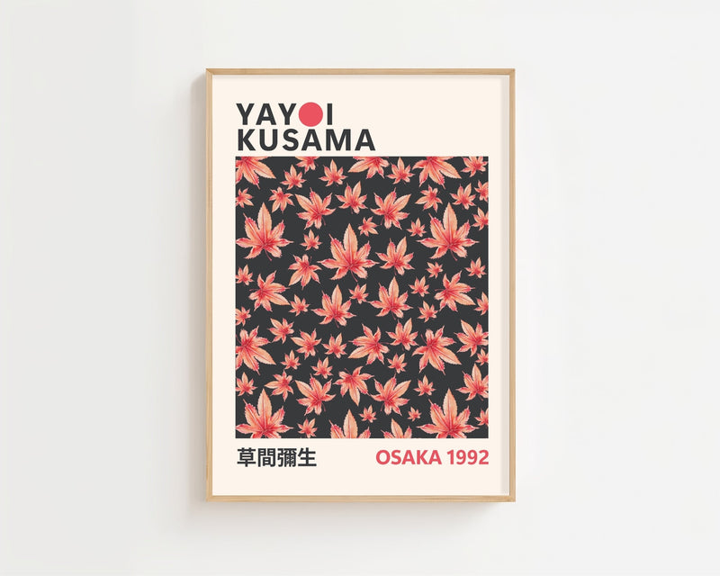 Yayoi Kusama - Maple Leaves Plakat - 21 x 29.7 cm - Nellastore