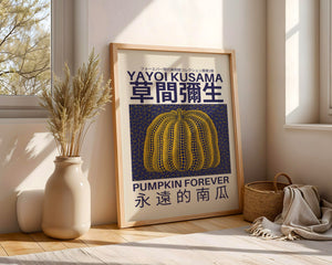 Yayoi Kusama - Midnight Pumpkin Matrix Plakat - 21 x 29.7 cm (A4) - Nellastore