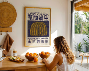 Yayoi Kusama - Midnight Pumpkin Matrix Plakat - 21 x 29.7 cm (A4) - Nellastore