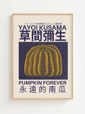 Yayoi Kusama - Midnight Pumpkin Matrix Plakat - 21 x 29.7 cm (A4) - Nellastore