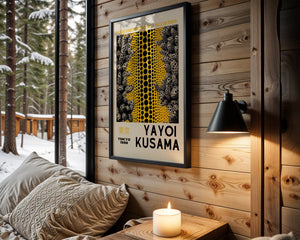 Yayoi Kusama - Monochrome Dot Cascade Plakat - 21 x 29.7 cm (A4) - Nellastore