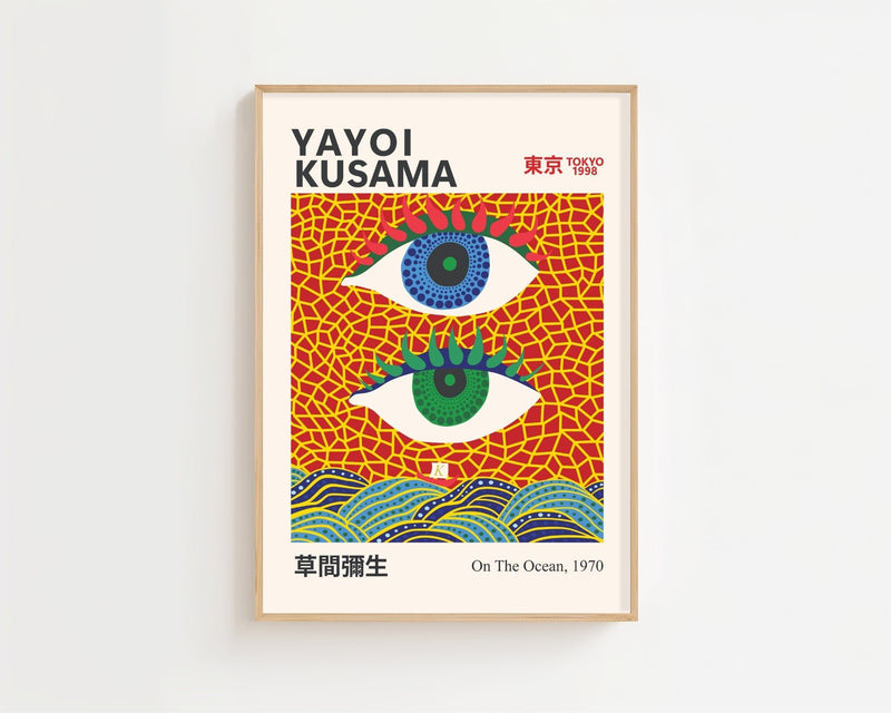 Yayoi Kusama - On The Ocean Plakat - 21 x 29.7 cm - Nellastore