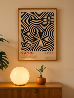 Yayoi Kusama - Optical Circle Rhythm Plakat - 21 x 29.7 cm (A4) - Nellastore
