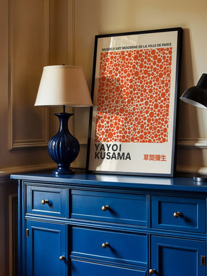 Yayoi Kusama - Orange Infinity Dots Plakat - 21 x 29.7 cm - Nellastore