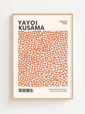 Yayoi Kusama - Orange Infinity Objects Plakat - 21 x 29.7 cm - Nellastore