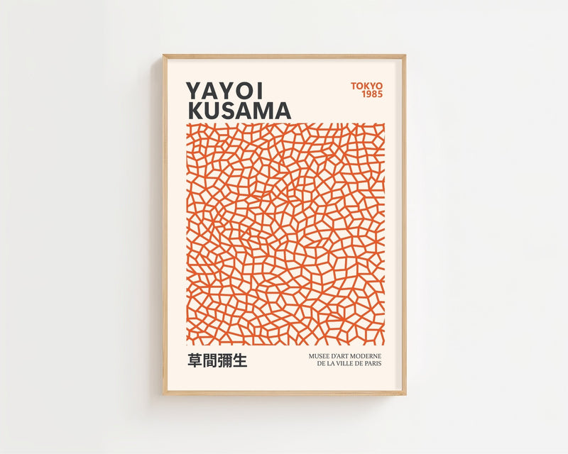 Yayoi Kusama - Orange Infinity Objects Plakat - 21 x 29.7 cm - Nellastore