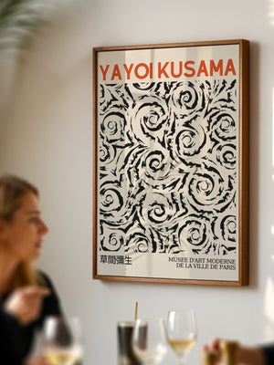 Yayoi Kusama - Organic Ink Swirl Pattern Plakat - 21 x 29.7 cm (A4) - Nellastore