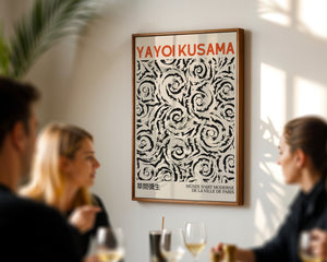 Yayoi Kusama - Organic Ink Swirl Pattern Plakat - 21 x 29.7 cm (A4) - Nellastore