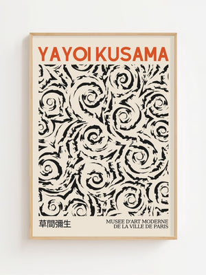 Yayoi Kusama - Organic Ink Swirl Pattern Plakat - 21 x 29.7 cm (A4) - Nellastore